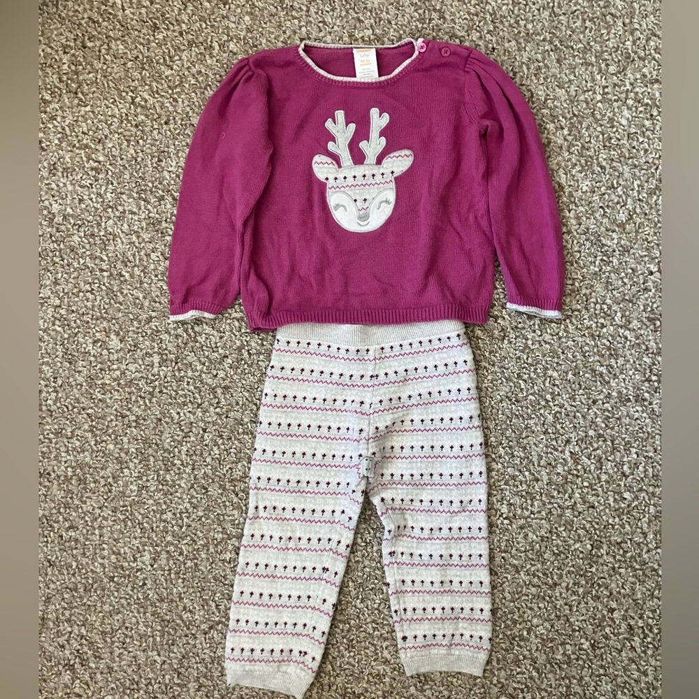 Gymboree Baby reindeer sweater and pants set